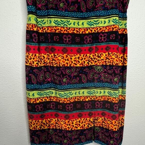 Sag Harbor Size 12P Boho Chic Style Striped Midi Dress - Picture 8 of 13